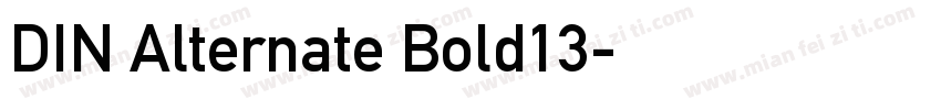 DIN Alternate Bold13字体转换